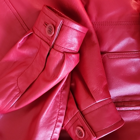 RICARD PELLS BARCELONA Men's Red 100%  Leather Jacket Made In Spain - Picture 8 of 16